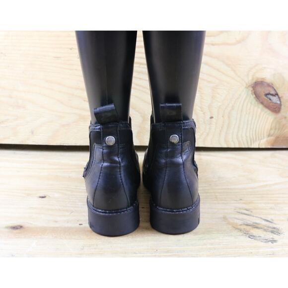 Pajar Canada Boots Womens 8 Black Leather Prian Chelsea Slip On Bootie Shoes - Picture 4 of 11